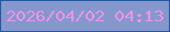 文字の大きさ：3、枠の色：2059a3、背景の色：8498ce、文字の色：ef92e4 無料ブログパーツのブログ時計