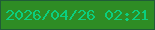 文字の大きさ：3、枠の色：205c37、背景の色：2e8c24、文字の色：0bcf7f 無料ブログパーツのブログ時計