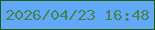 文字の大きさ：2、枠の色：205e07、背景の色：61a8f8、文字の色：498351 無料ブログパーツのブログ時計