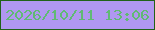 文字の大きさ：1、枠の色：206218、背景の色：b097f1、文字の色：60ba74 無料ブログパーツのブログ時計