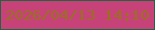 文字の大きさ：2、枠の色：206440、背景の色：c64279、文字の色：9a6f23 無料ブログパーツのブログ時計