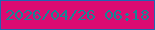文字の大きさ：5、枠の色：2066b2、背景の色：dc0b72、文字の色：168694 無料ブログパーツのブログ時計
