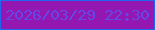 文字の大きさ：3、枠の色：2066f1、背景の色：9517b1、文字の色：6547e7 無料ブログパーツのブログ時計