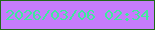 文字の大きさ：1、枠の色：206917、背景の色：c67cfc、文字の色：40e99d 無料ブログパーツのブログ時計