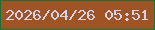文字の大きさ：5、枠の色：206e37、背景の色：9f5425、文字の色：d3d2e9 無料ブログパーツのブログ時計