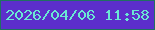 文字の大きさ：3、枠の色：207061、背景の色：5c2ecb、文字の色：6ae7d4 無料ブログパーツのブログ時計