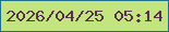 文字の大きさ：3、枠の色：20708c、背景の色：c2e580、文字の色：57314c 無料ブログパーツのブログ時計