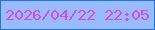 文字の大きさ：4、枠の色：2072ef、背景の色：99bcfe、文字の色：d44be7 無料ブログパーツのブログ時計