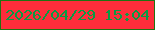 文字の大きさ：4、枠の色：207312、背景の色：ff2d3b、文字の色：0a9b43 無料ブログパーツのブログ時計