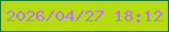 文字の大きさ：2、枠の色：207333、背景の色：b7dc0d、文字の色：b377f9 無料ブログパーツのブログ時計