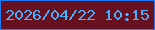 文字の大きさ：2、枠の色：207af8、背景の色：671020、文字の色：4aaffd 無料ブログパーツのブログ時計