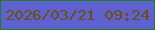 文字の大きさ：5、枠の色：207d24、背景の色：6061d1、文字の色：68500d 無料ブログパーツのブログ時計