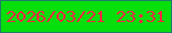 文字の大きさ：1、枠の色：207d6a、背景の色：07df0d、文字の色：f72641 無料ブログパーツのブログ時計