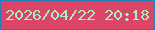 文字の大きさ：5、枠の色：207ebd、背景の色：dd4564、文字の色：a3f2c4 無料ブログパーツのブログ時計