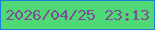 文字の大きさ：3、枠の色：207edb、背景の色：4fd876、文字の色：804b99 無料ブログパーツのブログ時計
