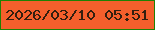 文字の大きさ：3、枠の色：208003、背景の色：f55f2c、文字の色：341f0f 無料ブログパーツのブログ時計