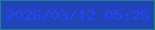 文字の大きさ：1、枠の色：208084、背景の色：2144b9、文字の色：2346f9 無料ブログパーツのブログ時計