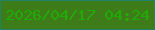 文字の大きさ：1、枠の色：208363、背景の色：3e7c19、文字の色：20ab06 無料ブログパーツのブログ時計