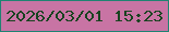文字の大きさ：1、枠の色：208372、背景の色：c874a4、文字の色：184320 無料ブログパーツのブログ時計