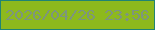 文字の大きさ：3、枠の色：208474、背景の色：8db91d、文字の色：7d957d 無料ブログパーツのブログ時計