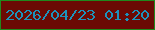 文字の大きさ：3、枠の色：20891d、背景の色：6b0a04、文字の色：1c92bc 無料ブログパーツのブログ時計