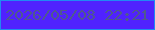 文字の大きさ：1、枠の色：2089f3、背景の色：5022fe、文字の色：4f588f 無料ブログパーツのブログ時計
