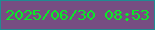 文字の大きさ：3、枠の色：208b92、背景の色：774d82、文字の色：0bec26 無料ブログパーツのブログ時計