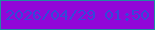 文字の大きさ：3、枠の色：208ba2、背景の色：9107d8、文字の色：3349d8 無料ブログパーツのブログ時計