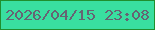 文字の大きさ：4、枠の色：208f2e、背景の色：39dfa0、文字の色：666373 無料ブログパーツのブログ時計