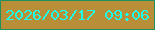 文字の大きさ：2、枠の色：208f5e、背景の色：b88f38、文字の色：1afeeb 無料ブログパーツのブログ時計