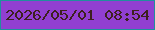 文字の大きさ：4、枠の色：208f9d、背景の色：913fd1、文字の色：3d201f 無料ブログパーツのブログ時計