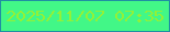 文字の大きさ：3、枠の色：208fa2、背景の色：42f787、文字の色：93f136 無料ブログパーツのブログ時計