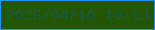 文字の大きさ：4、枠の色：2091fb、背景の色：245502、文字の色：175a41 無料ブログパーツのブログ時計