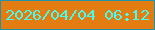 文字の大きさ：5、枠の色：2092ac、背景の色：e37c11、文字の色：44fcf0 無料ブログパーツのブログ時計