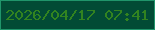 文字の大きさ：1、枠の色：20956b、背景の色：024b35、文字の色：328320 無料ブログパーツのブログ時計