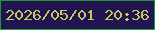 文字の大きさ：3、枠の色：209837、背景の色：211451、文字の色：c2c960 無料ブログパーツのブログ時計