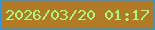 文字の大きさ：4、枠の色：2098ef、背景の色：b27a24、文字の色：a2fc84 無料ブログパーツのブログ時計