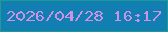文字の大きさ：2、枠の色：209a94、背景の色：117fb2、文字の色：cd92e3 無料ブログパーツのブログ時計