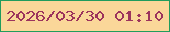 文字の大きさ：3、枠の色：209c5d、背景の色：fad799、文字の色：9c345d 無料ブログパーツのブログ時計