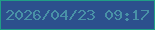 文字の大きさ：4、枠の色：209e86、背景の色：2c508d、文字の色：4991a7 無料ブログパーツのブログ時計