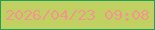 文字の大きさ：4、枠の色：20a057、背景の色：c0d162、文字の色：f39591 無料ブログパーツのブログ時計