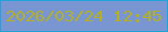 文字の大きさ：4、枠の色：20a3d9、背景の色：7a96d2、文字の色：b3b023 無料ブログパーツのブログ時計