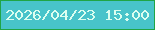 文字の大きさ：2、枠の色：20a546、背景の色：48c4ca、文字の色：dbfef0 無料ブログパーツのブログ時計