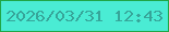 文字の大きさ：2、枠の色：20a647、背景の色：4aecd4、文字の色：36a599 無料ブログパーツのブログ時計