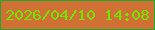 文字の大きさ：5、枠の色：20aa2b、背景の色：d07035、文字の色：71e600 無料ブログパーツのブログ時計