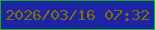 文字の大きさ：5、枠の色：20ab27、背景の色：1c25a4、文字の色：836e0a 無料ブログパーツのブログ時計