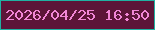 文字の大きさ：5、枠の色：20b2a2、背景の色：5c1538、文字の色：f186d6 無料ブログパーツのブログ時計