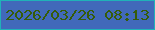 文字の大きさ：3、枠の色：20b2b8、背景の色：4169ba、文字の色：365c07 無料ブログパーツのブログ時計