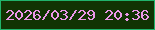 文字の大きさ：3、枠の色：20b36b、背景の色：113303、文字の色：eb97e8 無料ブログパーツのブログ時計
