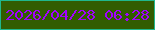 文字の大きさ：3、枠の色：20b78d、背景の色：325c01、文字の色：a101ff 無料ブログパーツのブログ時計